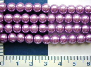 Voskovky, 6mm, fialová lesklá, cca70ks-20g