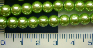 Voskovky, 6mm, sv.zelená lesklá, cca 65ks-20g