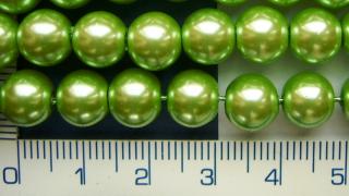 Voskovky, 8mm, zelená lesklá, cca 30ks-20g