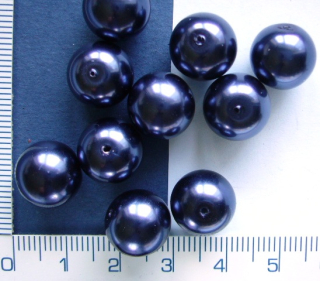 Voskovky, 8mm, tm.modrá lesklá, cca 31ks-20g
