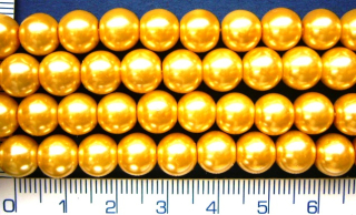 Voskovky,8mm, žlutá lesklá, cca31ks-20g