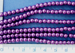 Voskovky,6mm, tm.fialová lesklá, cca66ks-20g