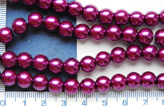Voskovky,8mm, růžovofialová kulička, cca30ks-20g