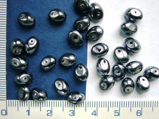 Voskovky,hematitová kapka,8mm,30ks