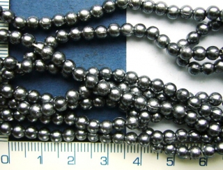 Plastové voskovky, šedá kulička, 4mm,cca200ks