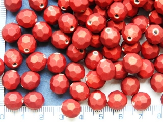 Plastové voskovky, červená kulička mat,10mm,1ks