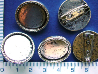 Lůžka na pryskyřici a lepení kamínků-brožový můstek,střed 19mm, 1ks