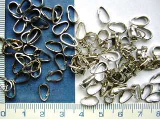 /Šlupna kovová,9mm,barva platina, 1ks