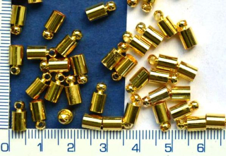Kaplík vlepovací zlatý, otvor 4mm,1ks