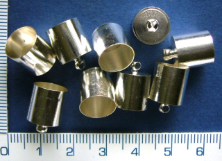 Kaplík vlepovací stříbrný, otvor 6,5mm,1ks