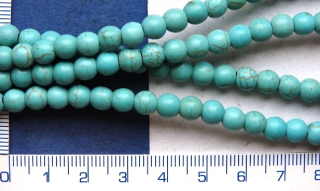Kameny, tyrkenit kulička 6mm,1ks