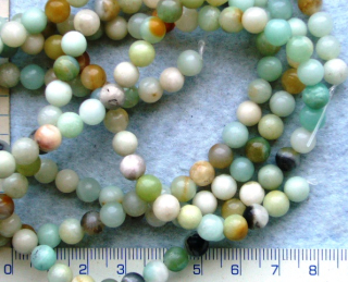 Kameny, amazonit mat kulička, 6mm,1ks