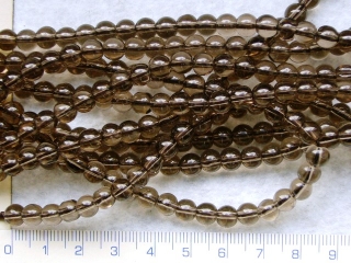 Kameny, křišťál kouřový, kulička 6mm,1ks