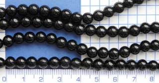 Kameny,achát černý kulička 6mm,1ks