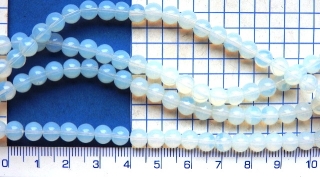 Opracovaný kámen, opalit kulička, 6mm,1ks