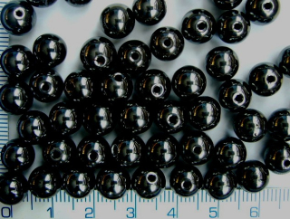 Hematit, kulička, 8mm, barva zrcadlově šedá,1ks
