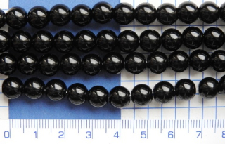 Kameny, nerosty, achát černý kulička,4mm,1ks