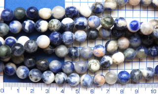 Opracovaný kámen, sodalit kulička, 6mm,1ks