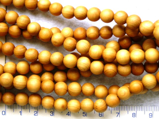 Opracovaný kámen-dřevo,cedr kulička 8mm,1ks