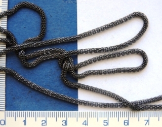 Komponenty,hadí řetízky, barva antracit,2,4mm,1m