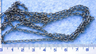 Komponenty, řetízky, platinový vroubkovaný, 3x2mm,1m