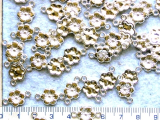 Ramínka, stříbrná rozdvojka,kytička,18x10mm,1ks