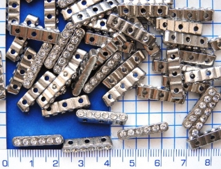 Ramínka,stř.se štras.kamínky,tři rozbočky,20x5mm,1ks