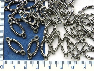 Ramínka, stříbrná rozdvojka,21x9mm,1ks