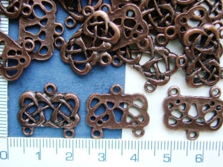 Ramínka, barva měděná,2kolečka,19mm,1ks