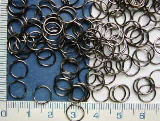 Kroužky, barva antracit,8mm,50ks