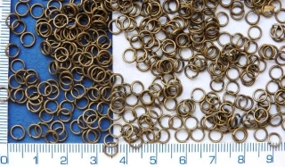 Kroužky, barva mosaz, 8mm, 30ks