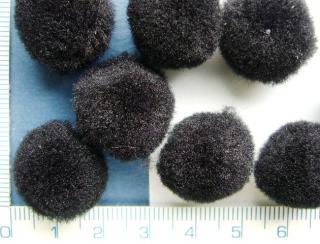 Nylonová kulička, černá,cca15mm,1ks