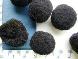 Nylonová kulička, černá,cca20mm,1ks