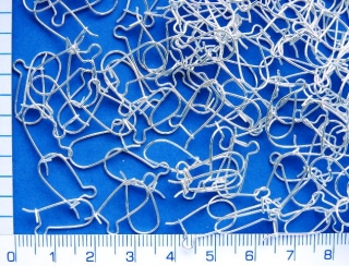 Náušnice zavírací stříbrné, 16mm, 10ks