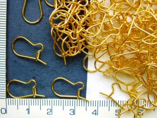 Náušnice zavírací zlaté, 8x16mm,10ks