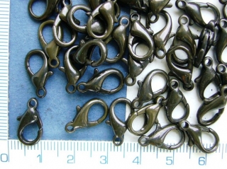 Zapínání karabinka, 15mm, barva černá, 1ks