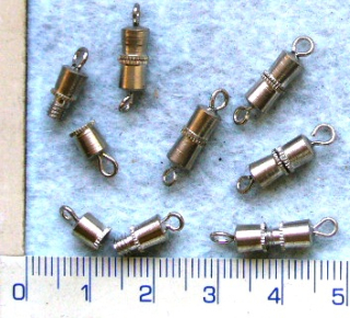 Zapínání šroubovací, 12mm, barva platina, 1ks
