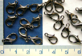 Zapínání, karabinka antracit, 10mm, 1ks