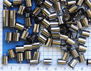 Kaplíky, antracitový vlepovací kaplík, 12x8mm,otvor 8mm,1ks