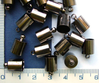 Kaplíky, antracitový vlepovací, otvor 10,5mm,1ks