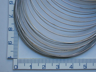 Paměťový drát,náramkový,barva stříbrná, průměr 55mm